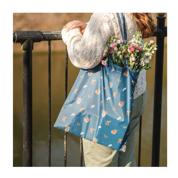 Wrendale Foldable Shopping Bag Cow - Farmyard Friends - image 4