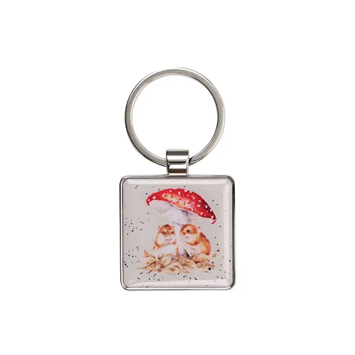 Wrendale Keyring Mouse - Mushroom in my Heart - image 1