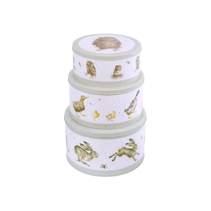 Wrendale Nest of Cake Tins - Hare Duck Owl - image 1