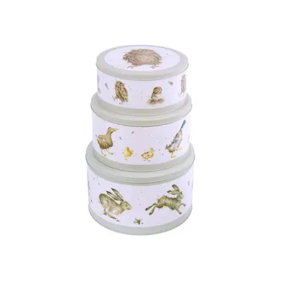 Wrendale Nest of Cake Tins - Hare Duck Owl - image 1