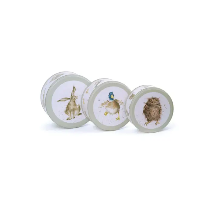 Wrendale Nest of Cake Tins - Hare Duck Owl - image 2