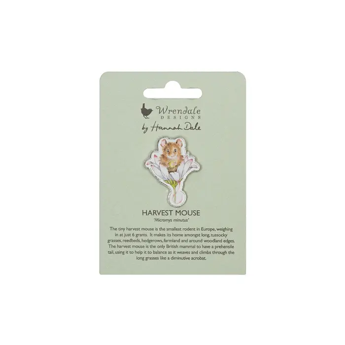 Wrendale Pin Badge Mouse - Oops a Daisy - image 2