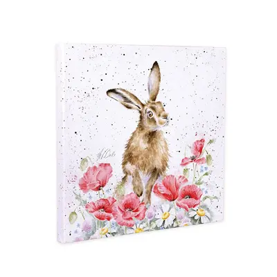 Wrendale Small Canvas Print Hare - Field of Flowers - image 2